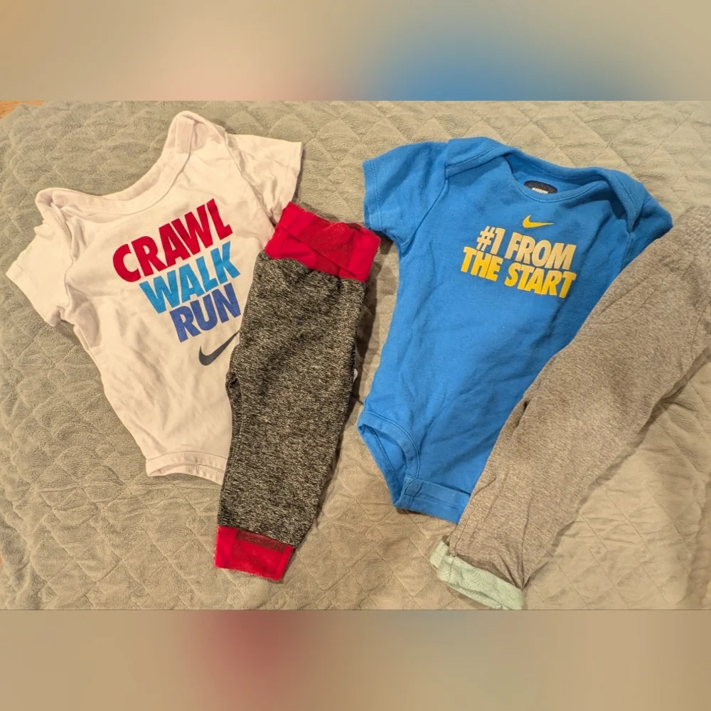Nike 9-12M Bodysuits And Comfy Pants